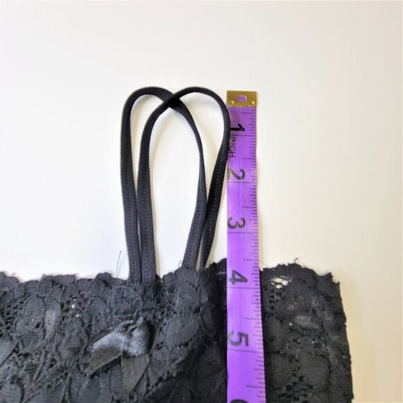 Black Tank Top Lace Camisole SIZE M - Stretchy Top - NEW - Picture 4 of 9